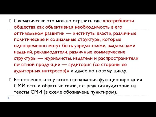 Схематически это можно отразить так: «потребности обще­ства как объективная необходимость в