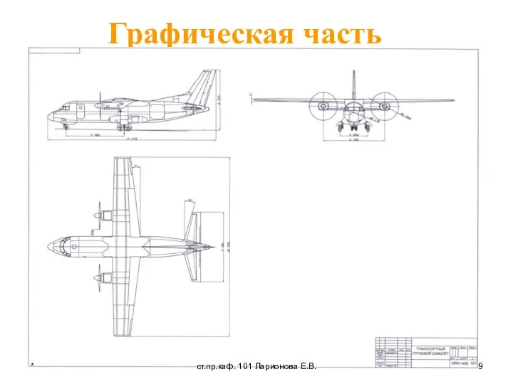 Графическая часть ст.пр.каф. 101 Ларионова Е.В. *