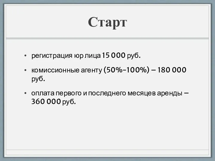 Старт регистрация юр лица 15 000 руб. комиссионные агенту (50%-100%) –