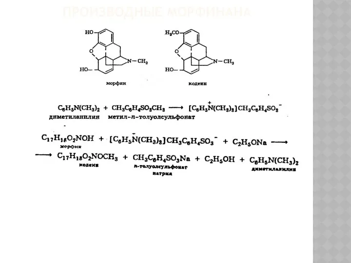 ПРОИЗВОДНЫЕ МОРФИНАНА
