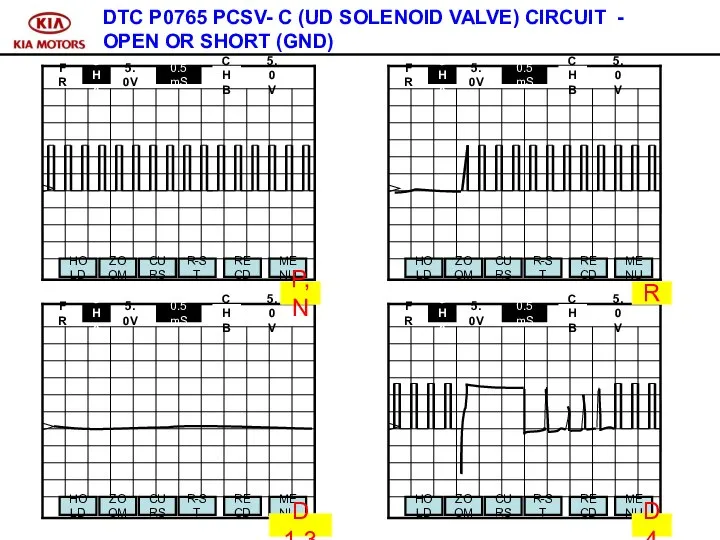 DTC P0765 PCSV- C (UD SOLENOID VALVE) CIRCUIT - OPEN OR