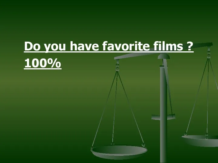 Do you have favorite films ? 100%