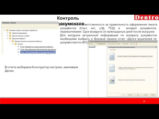 Контроль документов На МТЭ лежит ответственность за правильность оформления пакета документов