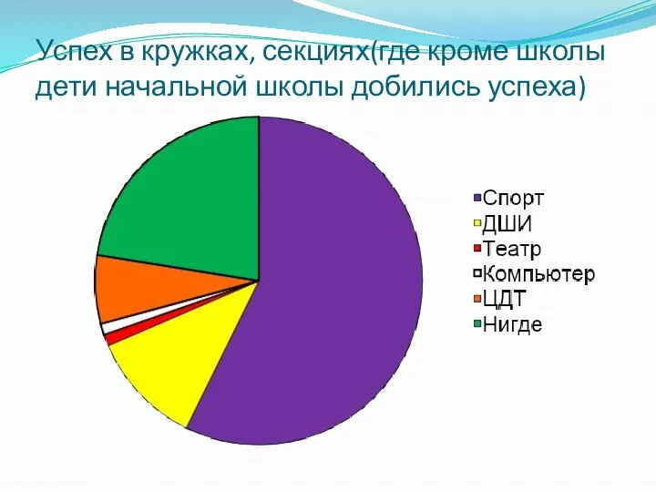 Успех в кружках, секциях(где кроме школы дети начальной школы добились успеха)