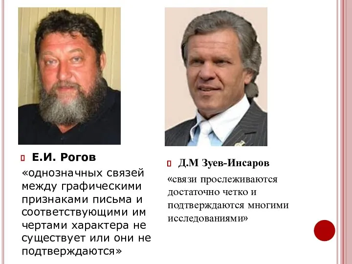 Е.И. Рогов «однозначных связей между графическими признаками письма и соответствующими им