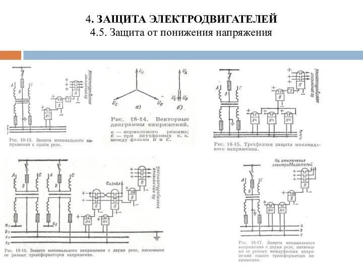 4. ЗАЩИТА ЭЛЕКТРОДВИГАТЕЛЕЙ 4.5. Защита от понижения напряжения