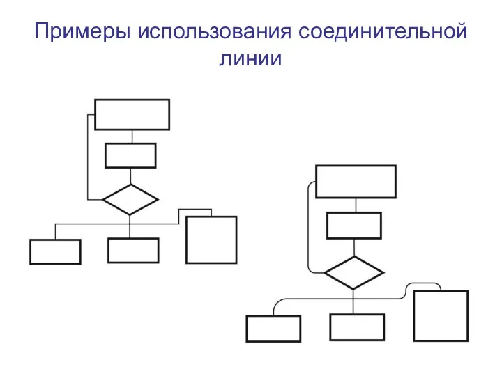 Примеры использования соединительной линии