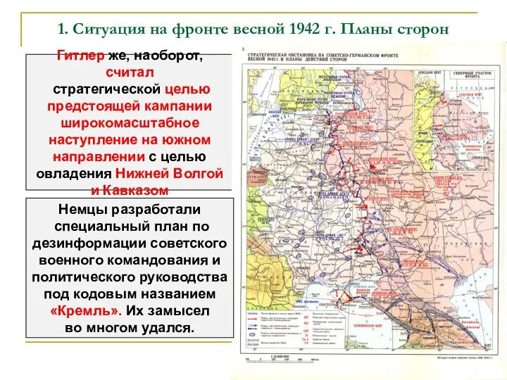 1. Ситуация на фронте весной 1942 г. Планы сторон Гитлер же,