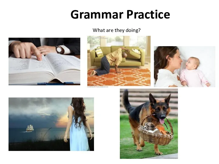 Grammar Practice What are they doing?