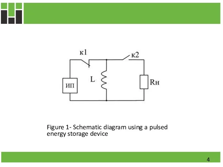 Figure 1- Schematic diagram using a pulsed energy storage device