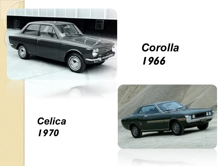 Corolla 1966 Celica 1970