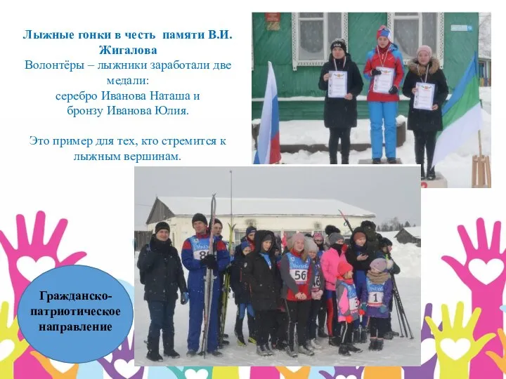 Лыжные гонки в честь памяти В.И. Жигалова Волонтёры – лыжники заработали