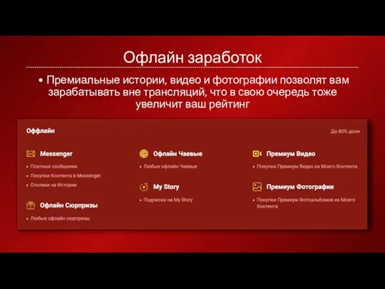 Офлайн заработок • Премиальные истории, видео и фотографии позволят вам зарабатывать
