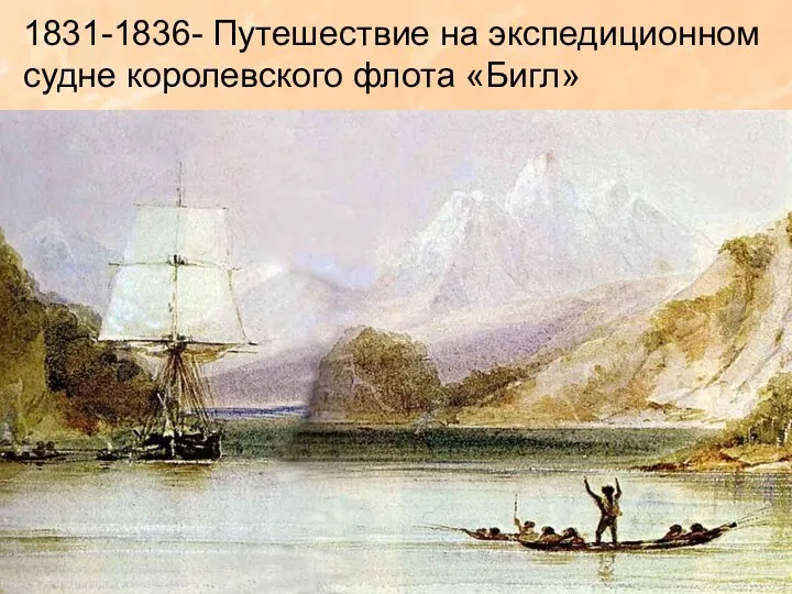 1831-1836- Путешествие на экспедиционном судне королевского флота «Бигл»