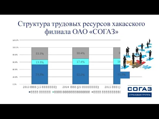 Структура трудовых ресурсов хакасского филиала ОАО «СОГАЗ»