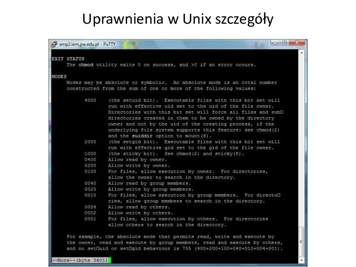 Uprawnienia w Unix szczegóły