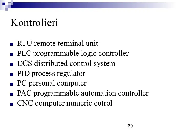 Kontrolieri RTU remote terminal unit PLC programmable logic controller DCS distributed