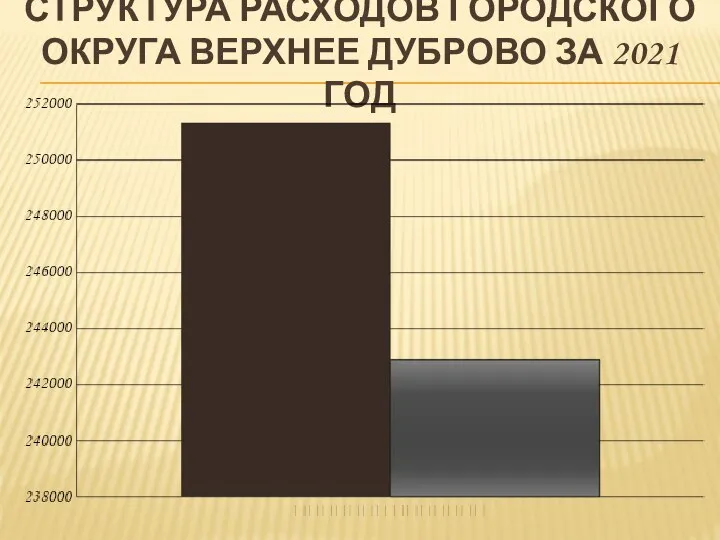 СТРУКТУРА РАСХОДОВ ГОРОДСКОГО ОКРУГА ВЕРХНЕЕ ДУБРОВО ЗА 2021 ГОД