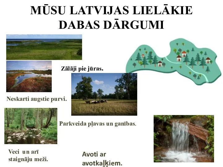 MŪSU LATVIJAS LIELĀKIE DABAS DĀRGUMI Neskarti augstie purvi. Veci un arī