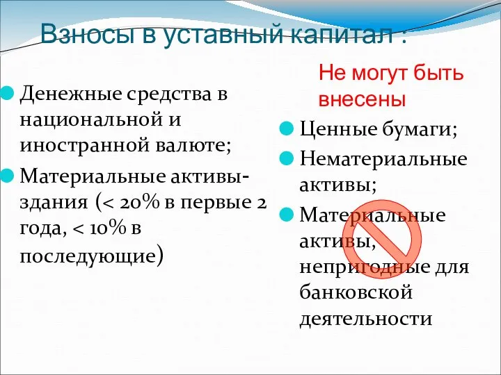 Взносы в уставный капитал : Денежные средства в национальной и иностранной