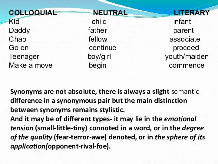 Synonyms are not absolute, there is always a slight semantic difference