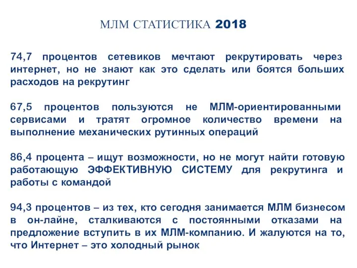 74,7 процентов сетевиков мечтают рекрутировать через интернет, но не знают как