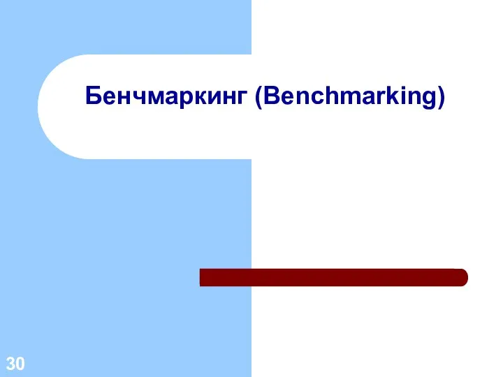 Бенчмаркинг (Benchmarking)