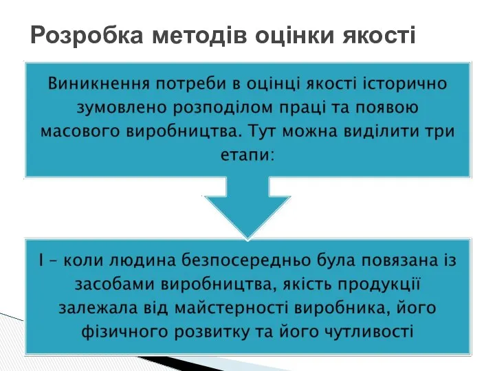 Розробка методів оцінки якості