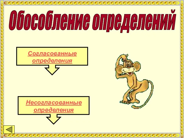 Обособление определений Согласованные определения Несогласованные определения