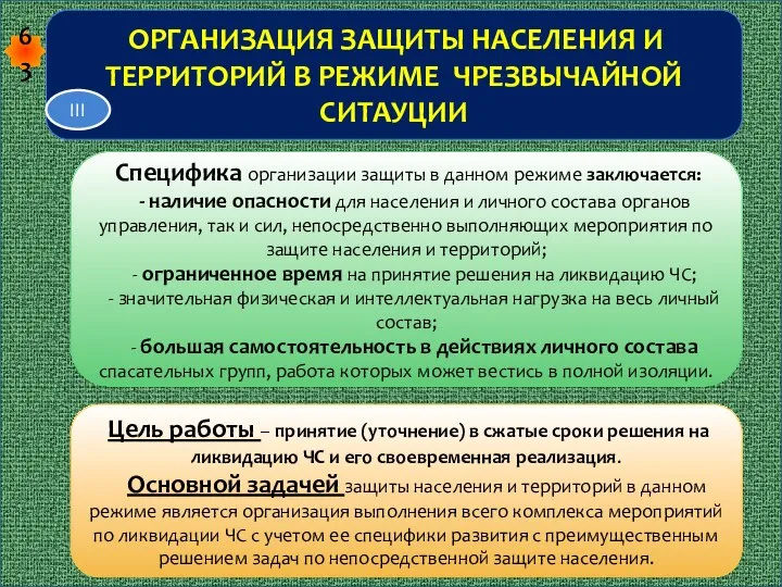 ОРГАНИЗАЦИЯ ЗАЩИТЫ НАСЕЛЕНИЯ И ТЕРРИТОРИЙ В РЕЖИМЕ ЧРЕЗВЫЧАЙНОЙ СИТАУЦИИ Специфика организации