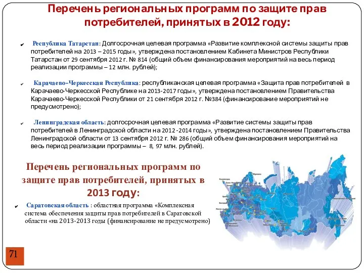 Республика Татарстан: Долгосрочная целевая программа «Развитие комплексной системы защиты прав потребителей