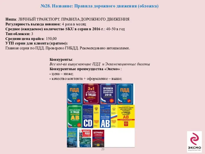 №28. Название: Правила дорожного движения (обложка) Ниша: ЛИЧНЫЙ ТРАНСПОРТ. ПРАВИЛА ДОРОЖНОГО