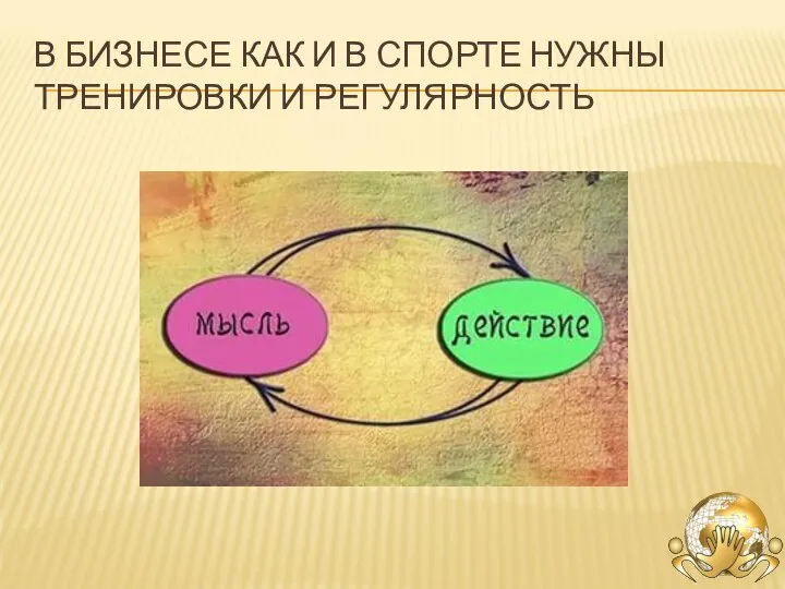 В БИЗНЕСЕ КАК И В СПОРТЕ НУЖНЫ ТРЕНИРОВКИ И РЕГУЛЯРНОСТЬ