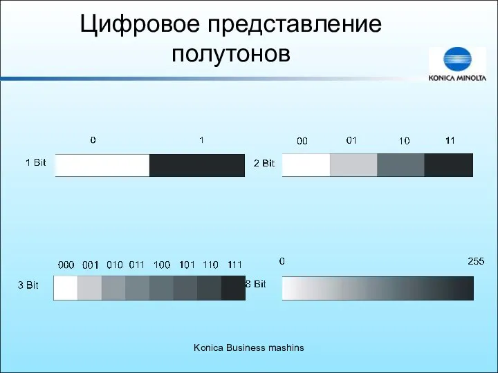 Konica Business mashins Цифровое представление полутонов