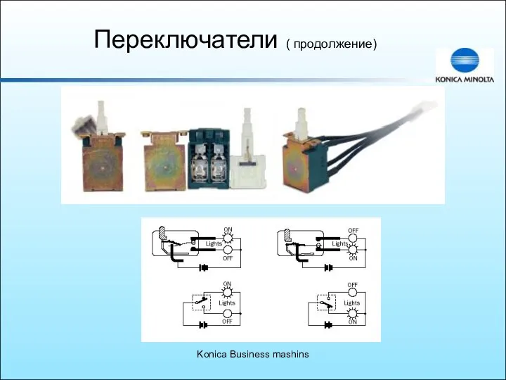 Konica Business mashins Переключатели ( продолжение)