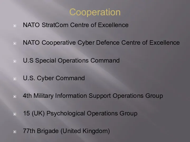 NATO StratCom Centre of Excellence NATO Cooperative Cyber Defence Centre of