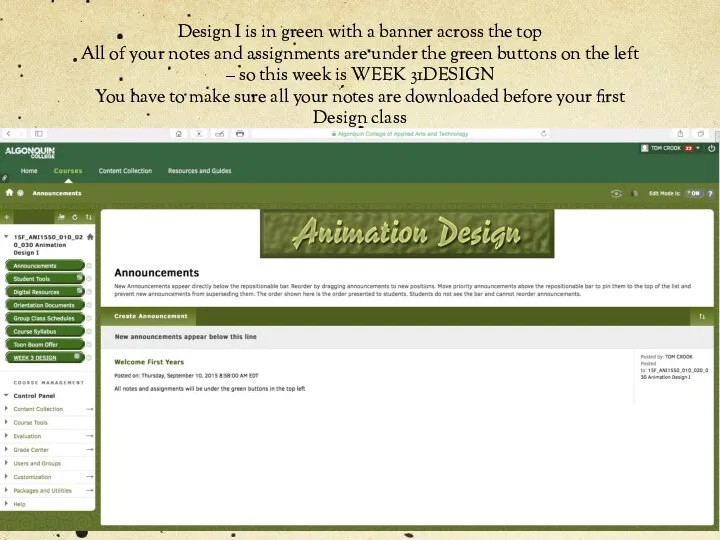 Design I is in green with a banner across the top