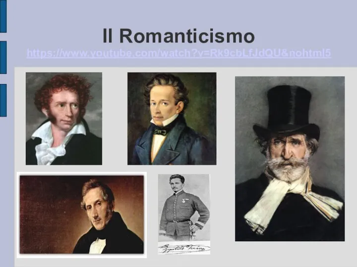 Il Romanticismo https://www.youtube.com/watch?v=Rk9cbLfJdQU&nohtml5