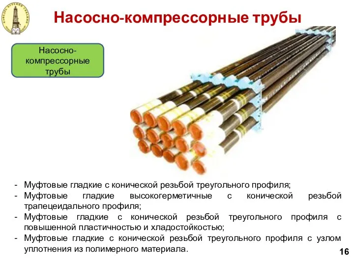 Муфтовые гладкие с конической резьбой треугольного профиля; Муфтовые гладкие высокогерметичные с