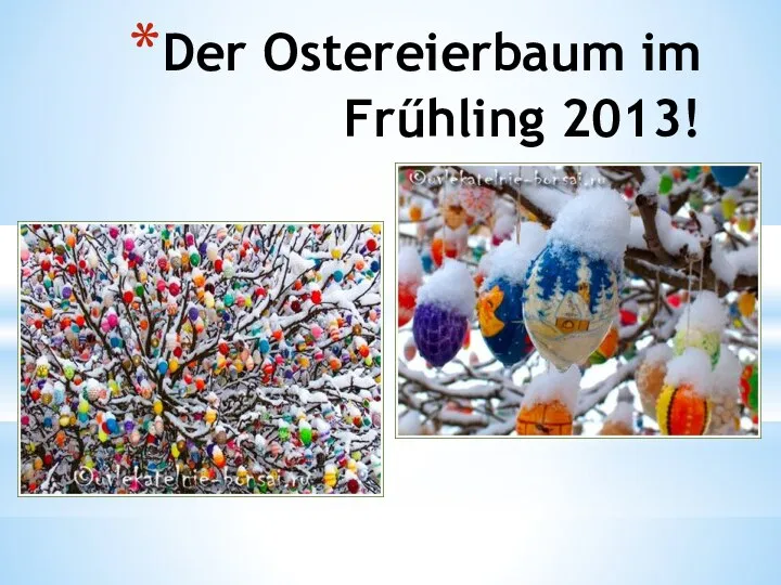 Der Ostereierbaum im Frűhling 2013!