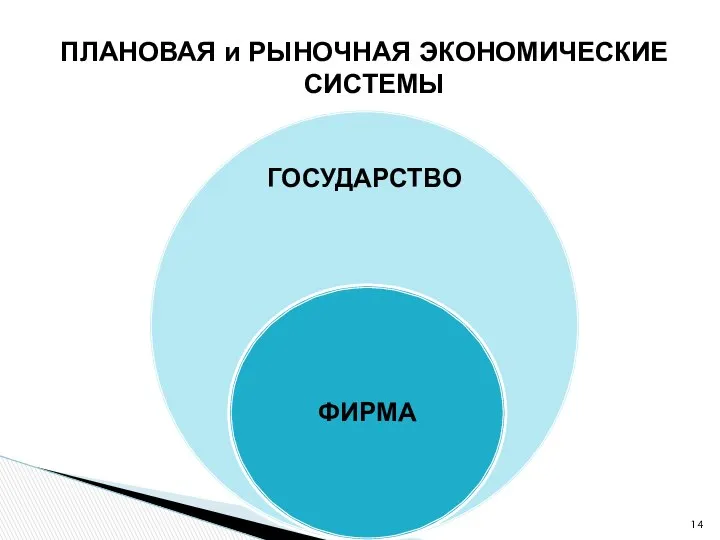 ПЛАНОВАЯ и РЫНОЧНАЯ ЭКОНОМИЧЕСКИЕ СИСТЕМЫ