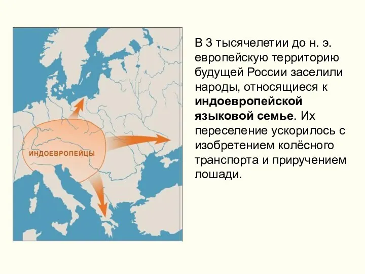 В 3 тысячелетии до н. э. европейскую территорию будущей России заселили