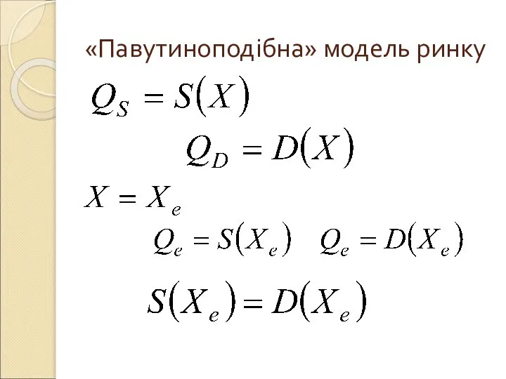 «Павутиноподібна» модель ринку