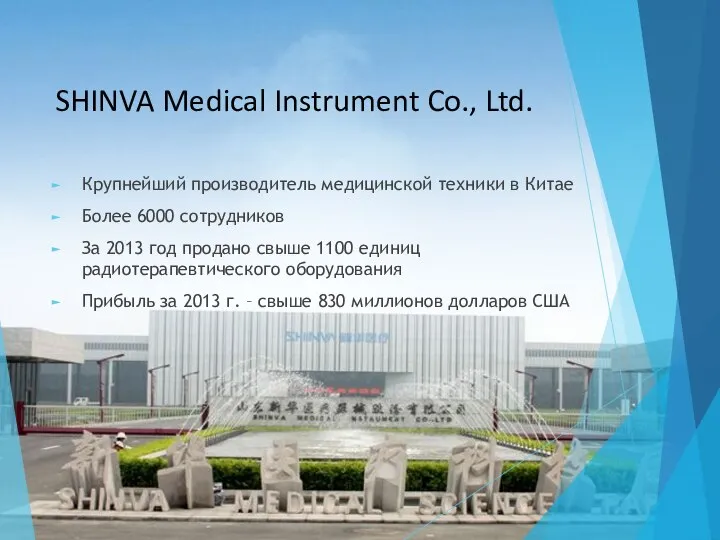 SHINVA Medical Instrument Co., Ltd. Крупнейший производитель медицинской техники в Китае