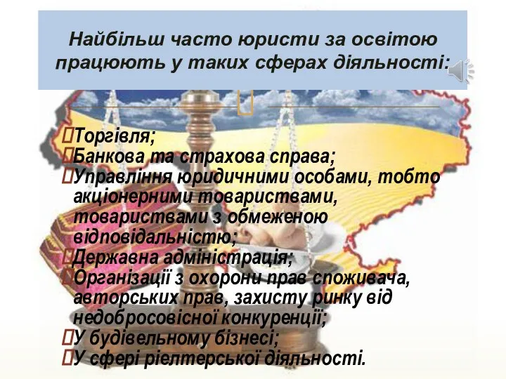 Торгівля; Банкова та страхова справа; Управління юридичними особами, тобто акціонерними товариствами,