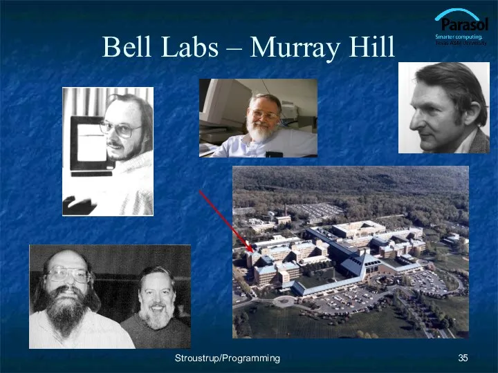 Bell Labs – Murray Hill Stroustrup/Programming