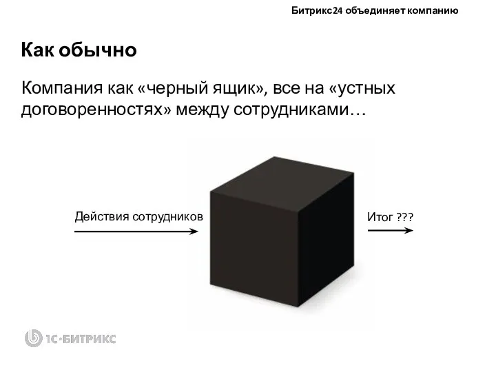 Компания как «черный ящик», все на «устных договоренностях» между сотрудниками… Как