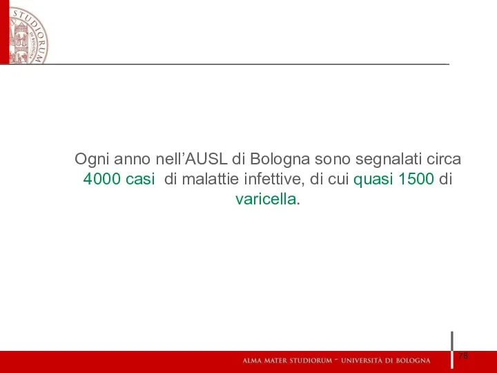 Ogni anno nell’AUSL di Bologna sono segnalati circa 4000 casi di