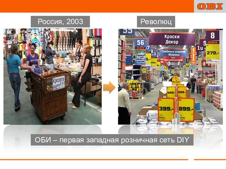 Россия, 2003 год... Революция ОБИ – первая западная розничная сеть DIY в стране