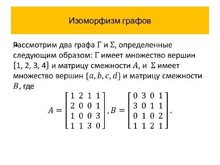 Изоморфизм графов